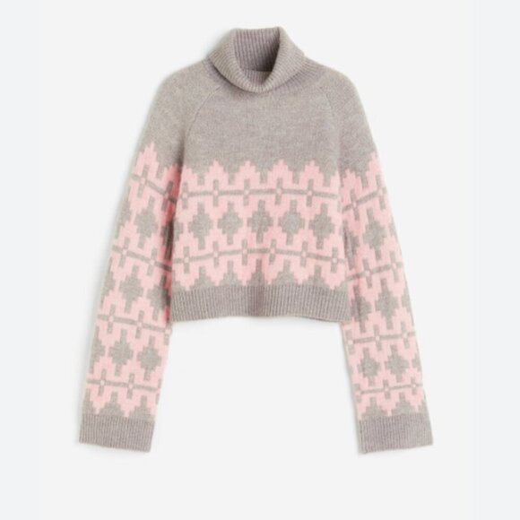 H&M Jacquard-Knit Turtleneck Sweater - Picture 1 of 4